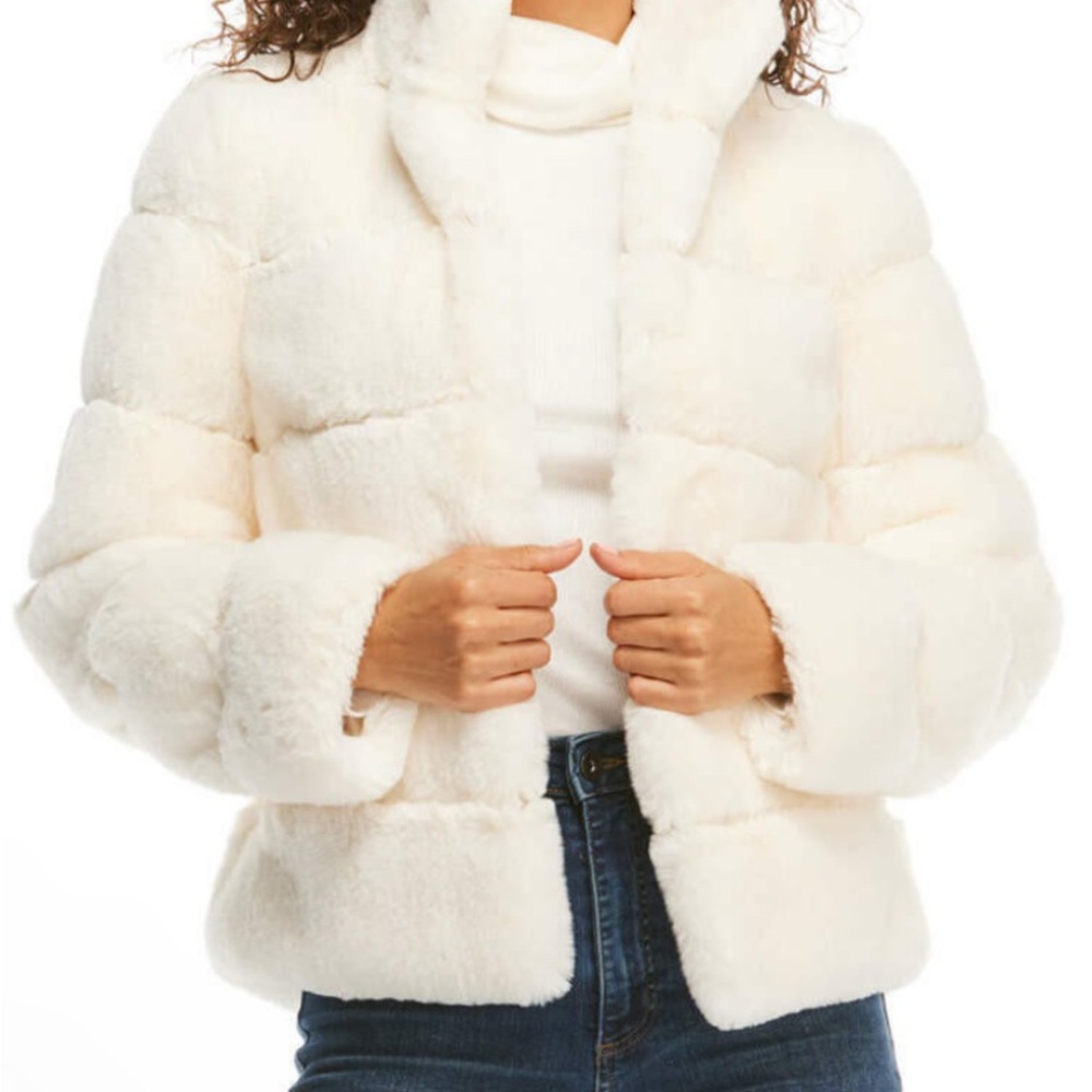 Ambiance Cream Teddy Plush Jacket
